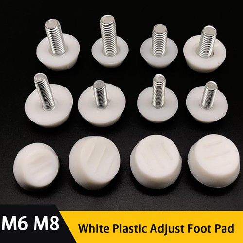 Plastic white adjust foot - plastic,
