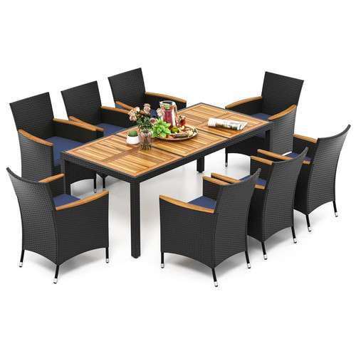 9pcs patio dining set large - 9pcs,