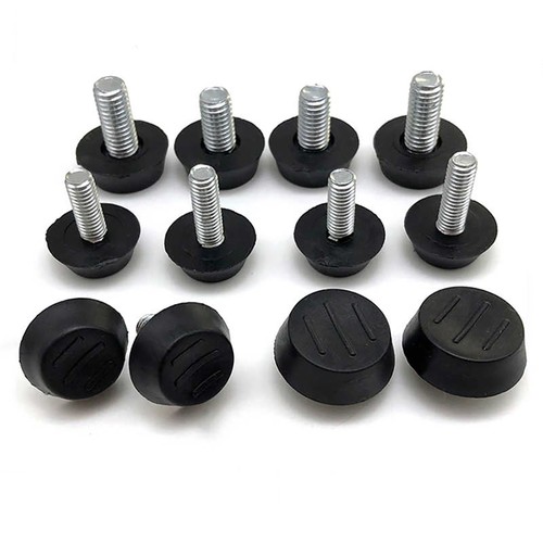 Black plastic adjustable feet - black,